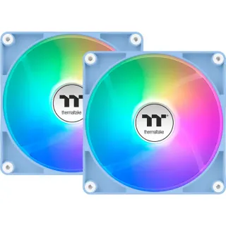 Thermaltake CT140 Reverse ARGB Sync PC Cooling Fan Hydrangea Blue, Gehäuselüfter (hellblau, 2er Pack, Reverse, 140 mm)