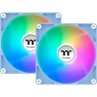 Thermaltake CT140 ARGB Sync PC Cooling Fan Hydrangea Blue, Gehäuselüfter (hellblau, 2er Pack, 140 mm)