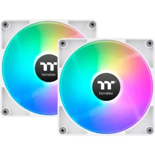 Thermaltake CT140 Reverse ARGB Sync PC Cooling Fan White, Gehäuselüfter (weiß, 2er Pack, Reverse, 140 mm)