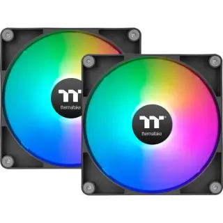 Thermaltake CT140 Reverse ARGB Sync PC Cooling Fan, Gehäuselüfter (schwarz, 2er Pack, Reverse, 140 mm)
