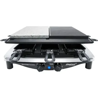 Steba Raclette RC 4 Plus Deluxe Chrom (edelstahl/schwarz)