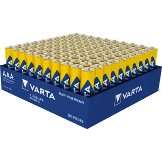 VARTA Longlife Power Batterie LR03 Tray, AAA (Micro) (100 Stück)