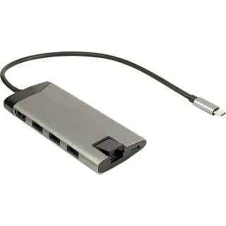 Inter-Tech GDC-802, Dockingstation (USB, HDMI, RJ-45, Power Delivery)