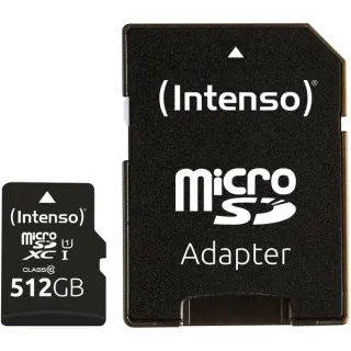 Intenso Premium 512 GB microSDXC, Speicherkarte (schwarz, UHS-I U1, Class 10)
