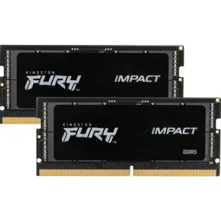 Kingston FURY SO-DIMM 16 GB DDR5-4800 (2x 8 GB) Dual-Kit, Arbeitsspeicher (schwarz, KF548S38IBK2-16, Impact, INTEL XMP)