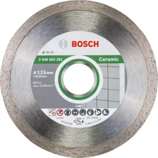Bosch Professional Diamanttrennscheibe Standard for Ceramic, Ø 115mm (10 Stück, Bohrung 22,23mm)
