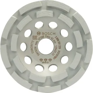 Bosch Professional Diamant-Topfscheibe Best for Concrete, Ø 125mm, Schleifscheibe (Bohrung 22,23mm, für Beton- und Winkelschleifer)