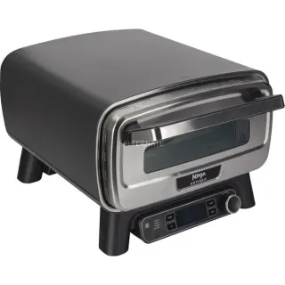 Ninja Artisan Outdoor-Elektro-Pizzaofen und Heißluftfritteuse MO201EU (grau/edelstahl, 1.760 Watt, für Pizzen bis ca. Ø 30cm)
