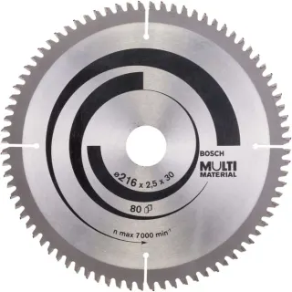 Bosch Professional PRO Multi Material Kreissägeblatt, Ø 216mm, 80Z (Bohrung 30mm, für Kapp- & Gehrungssägen)