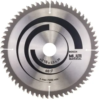 Bosch Professional PRO Multi Material Kreissägeblatt, Ø 216mm, 60Z (Bohrung 30mm, für Kapp- & Gehrungssägen)