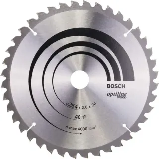 Bosch Professional PRO Wood Kreissägeblatt, Ø 254mm, 40Z (Bohrung 30mm, für Kapp- & Gehrungssägen)