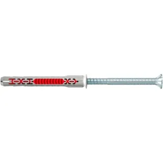 fischer Langschaftdübel DuoXpand 10x80 T R (hellgrau/rot, 50 Stück)