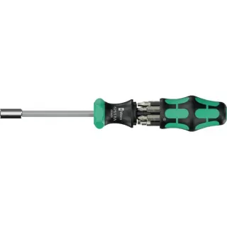 Wera Bit-Satz Kraftform Kompakt 27 RA 2 (schwarz/grün, 6-teilig, 1/4", mit Ratschenfunktion)