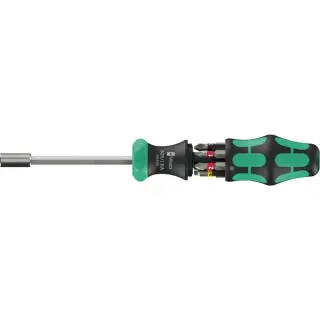 Wera Bit-Satz Kraftform Kompakt 27 RA 1 (schwarz/grün, 6-teilig, 1/4", mit Ratschenfunktion)