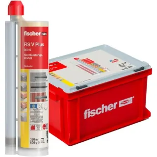 fischer Hochleistungsmörtel FIS V Plus 360 S HWK G (grau, 360ml, 20 Kartuschen, Koffer)