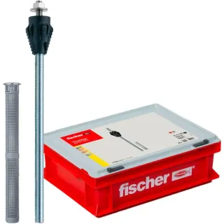 fischer Abstandsmontagesystem Thermax 16/170 M12 HWK, Dübel (schwarz/grau, 25 Stück, Koffer)