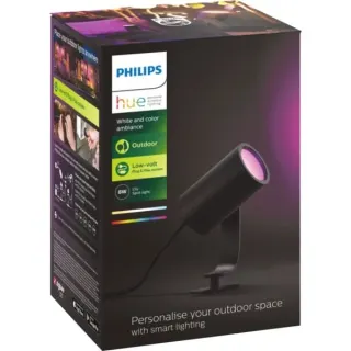 Philips HUE White and color ambiance Lily Gartenstrahler, LED-Leuchte (schwarz, Erweiterungs-Set)