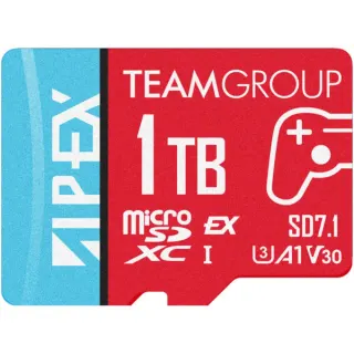 Team Group APEX SD7.1 1 TB SDXC, Speicherkarte (rot/blau, MicroSD Express)