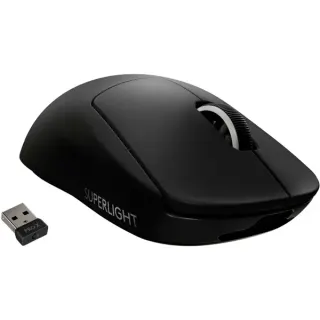 Logitech Gaming PRO X SUPERLIGHT, Gaming-Maus (schwarz, HERO-Sensor)