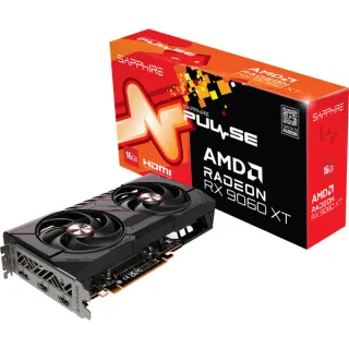 SAPPHIRE Radeon RX 9060 XT PULSE 16GB, Grafikkarte (schwarz/rot)