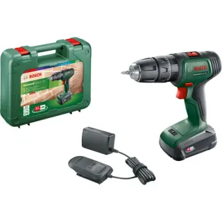 Bosch Heimwerken & Garten Akku-Schlagbohrschrauber UniversalImpact 18V (grün/schwarz, Li-Ionen Akku 1,5Ah, Koffer, POWER FOR ALL ALLIANCE)