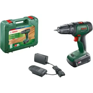 Bosch Heimwerken & Garten Akku-Bohrschrauber UniversalDrill 18V (grün/schwarz, Li-Ionen Akku 1,5Ah, Koffer, POWER FOR ALL ALLIANCE)