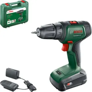 Bosch Heimwerken & Garten Akku-Bohrschrauber UniversalDrill 18V (grün/schwarz, Li-Ionen Akku 2,5Ah, Koffer, POWER FOR ALL ALLIANCE)