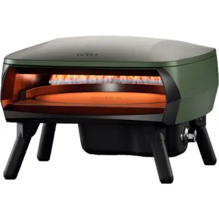 Witt Pizzaofen Rotante Piccolo 16" (dunkelgrün, für Pizzen bis ca. Ø 40cm, rotierender Pizzastein)