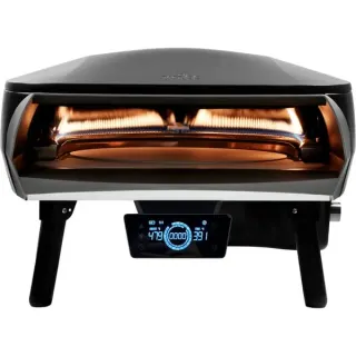 Witt Pizzaofen Etna Rotante Control 16" (schwarz (matt), für Pizzen bis ca. Ø 40cm, rotierender Pizzastein)