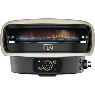 Everdure Kiln DR Digitaldisplay, Pizzaofen (hellgrau/schwarz, 9,2 kW, für Pizzen bis ca. Ø 40,5cm, rotierender Pizzastein)