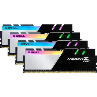 G.Skill DIMM 32 GB DDR4-3200 (4x 8 GB) Quad-Kit, Arbeitsspeicher (schwarz/weiß, F4-3200C16Q-32GTZN, Trident Z Neo, INTEL XMP)