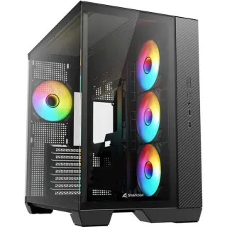Sharkoon Steel Shark, Tower-Gehäuse (schwarz, Tempered Glass x 2)