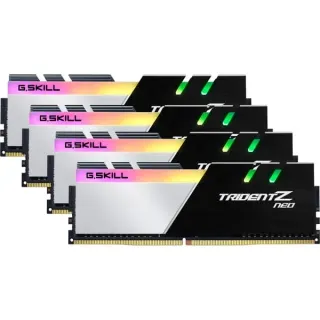 G.Skill DIMM 64 GB DDR4-3600 (4x 16 GB) Quad-Kit, Arbeitsspeicher (schwarz/silber, F4-3600C18Q-64GTZN, Trident Z Neo, INTEL XMP)
