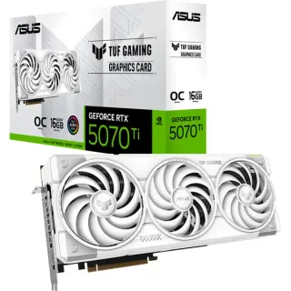 ASUS GeForce RTX 5070 Ti TUF GAMING OC WHITE Edition, Grafikkarte (weiß, DLSS 5, 3x DisplayPort, 2x HDMI 2.1)
