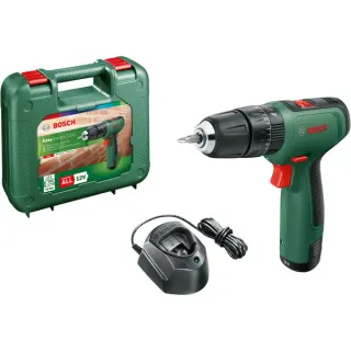 Bosch Heimwerken & Garten Akku-Schlagbohrschrauber EasyImpact 1200, Schlagbohrmaschine (grün/schwarz, Li-Ionen Akku 1,5Ah, Koffer)