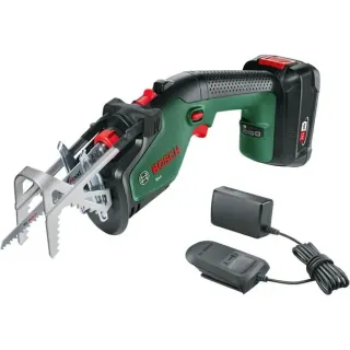 Bosch Heimwerken & Garten Akku-Astsäge Keo, 18Volt (grün/schwarz, Li-Ionen Akku 2,0Ah, POWER FOR ALL ALLIANCE)