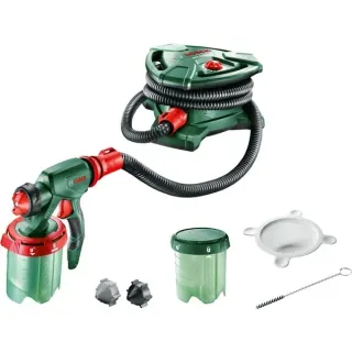 Bosch Professional Farbsprühsystem PFS 7000, Sprühpistole (grün/schwarz, 1.400 Watt, Düse für Lackfarben + Düse für Wandfarbe)