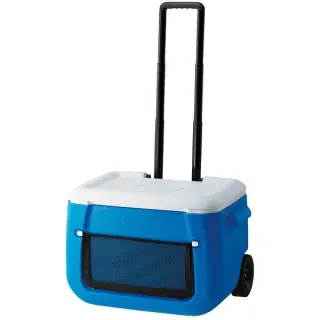 Coleman 50QT Poly-lite Wheeled Mesh Kühlbox (blau/weiß)