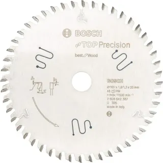 Bosch Professional Kreissägeblatt Best for Multi Material, Ø 165mm, 56Z (Bohrung 20mm, für Handkreissägen)