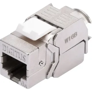 Digitus Keystone-Modul Cat.6a (silber/weiß, geschirmt, 24 Stück)