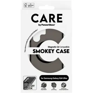 PanzerGlass Urban Combat Smokey Case, Handyhülle (schwarz, Samsung Galaxy S24 Ultra, QI-kompatibel)