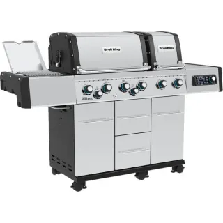 Broil King Gasgrill Imperial QS 690 IR (edelstahl, mit Infrarot-Seitenbrenner und Heckbrenner, iQue Smart Steuerung)