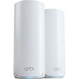 Netgear ORBI RBE772-100EUS WIFI 7 MESH Zusatzsatellit 2er Set, Mesh Access Point (weiß, Tri-Band WiFi 7)