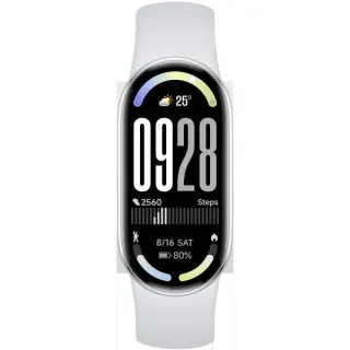 Xiaomi Smart Band 10, Fitnesstracker (hellgrau, TPU Armband in Glacier Silver)
