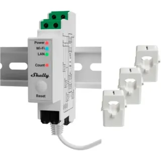 Shelly PRO 3EM 400А, Messgerät (weiß, 0% MWST)