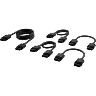 Corsair iCUE LINK Kabel-Kit, 600 / 200 / 100mm, gerade (schwarz, 5-teilig)