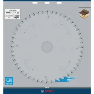 Bosch Professional PRO Construct Wood Kreissägeblatt, Ø 500mm, 36Z (Bohrung 30mm, für Tischkreissägen)