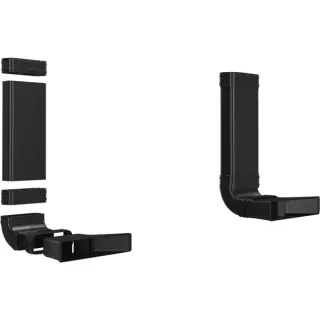 Bosch Home 1x L-Bogen HEZ9VDKR2, für Umluft-Set, Rohr (schwarz, 6-teiliges Set)
