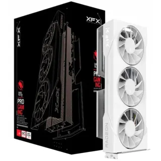 XFX Radeon RX 9060 XT Swift OC Triple Fan, Grafikkarte (weiß, RDNA4, GDDR6, 2x DisplayPort, 1x HDMI 2.1)