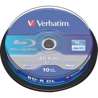 Verbatim BD-R 50 GB, Blu-ray-Rohlinge (6fach, 10 Stück, Retail)